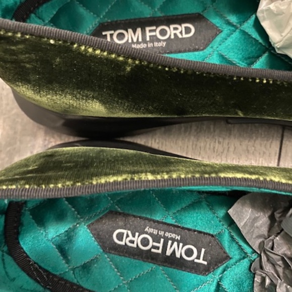 Tom Ford Turner Tasselled Velvet Green Sneakers Size 11 - Picture 4 of 16